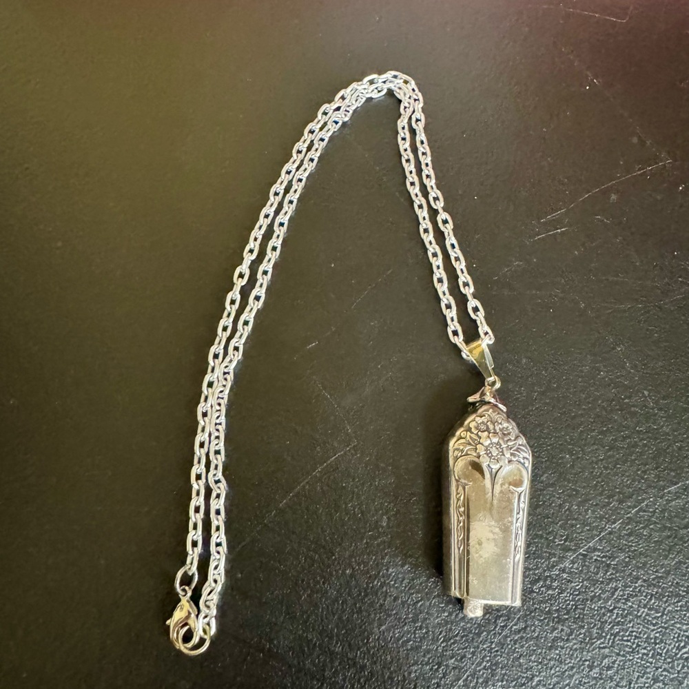 Upcycled Hand Crafted Sterling Silver Plated Pend… - image 4